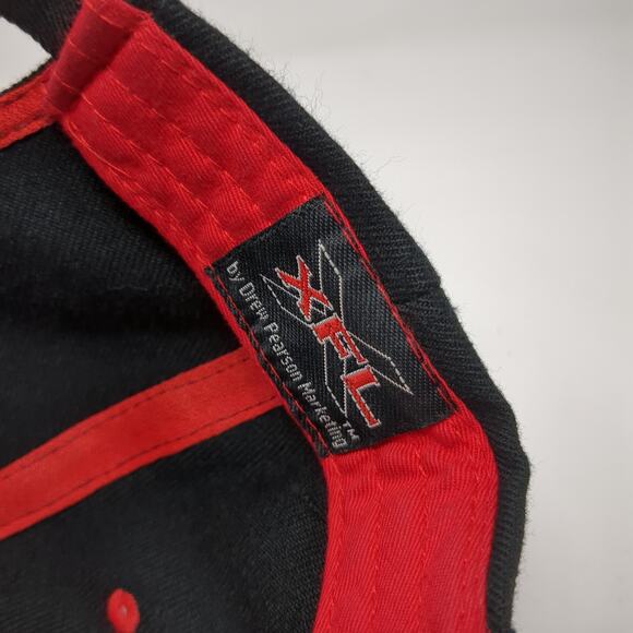 XFL Strapback Hat Black One Size Adjustable Embroidered Drew Pearson - Picture 9 of 10